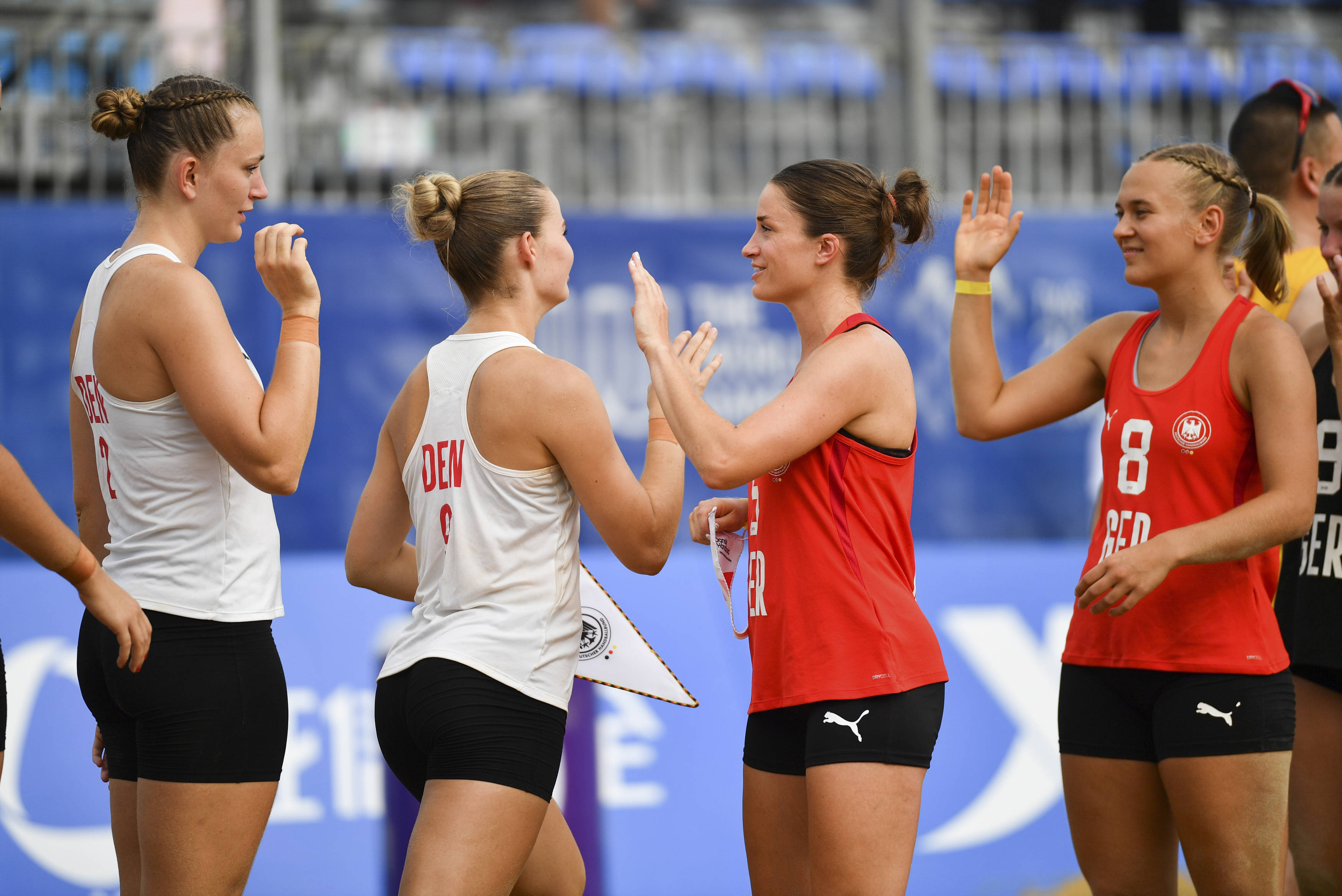 (成都世运会)沙滩手球——女子半决赛:德国队胜丹麦队