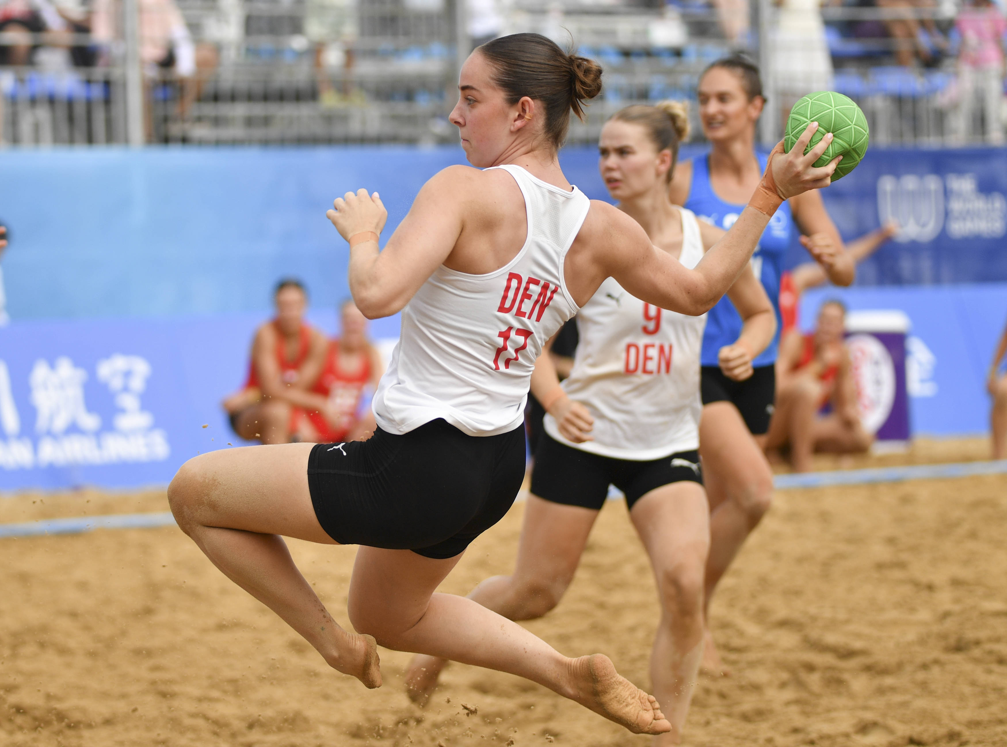 （成都世运会）沙滩手球——女子半决赛：德国队胜丹麦队